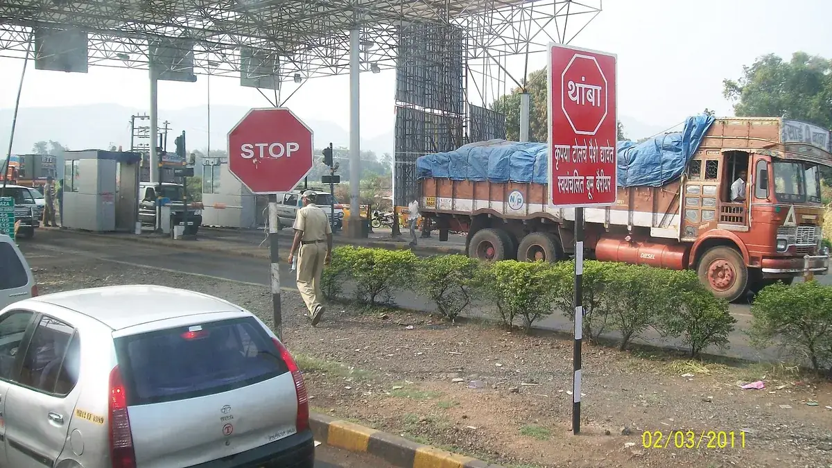 Stock: toll plaza installation